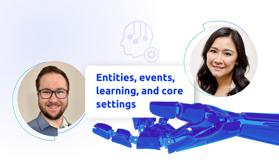 Webinar – AI-powered Chatbots – Entities, events, learning, and core settings  – Landing page