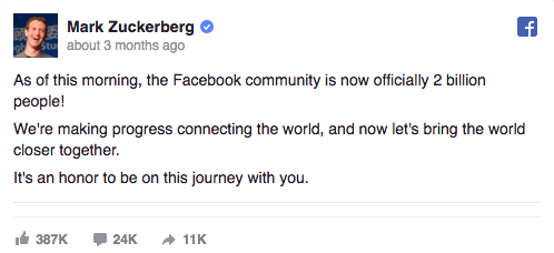 social media customer service Mark Zuckerberg
