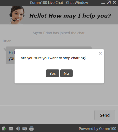 How To End Chat In Comm100 Live Chat