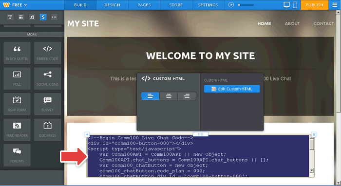 Adding live chat to your weebly site free